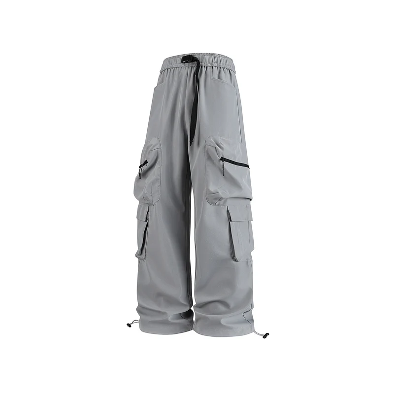 Herren Breite Cargo-Hose im Utility-Design mit elastischem Bund, integrierter Gurt und multifunktionalen Taschen Drune