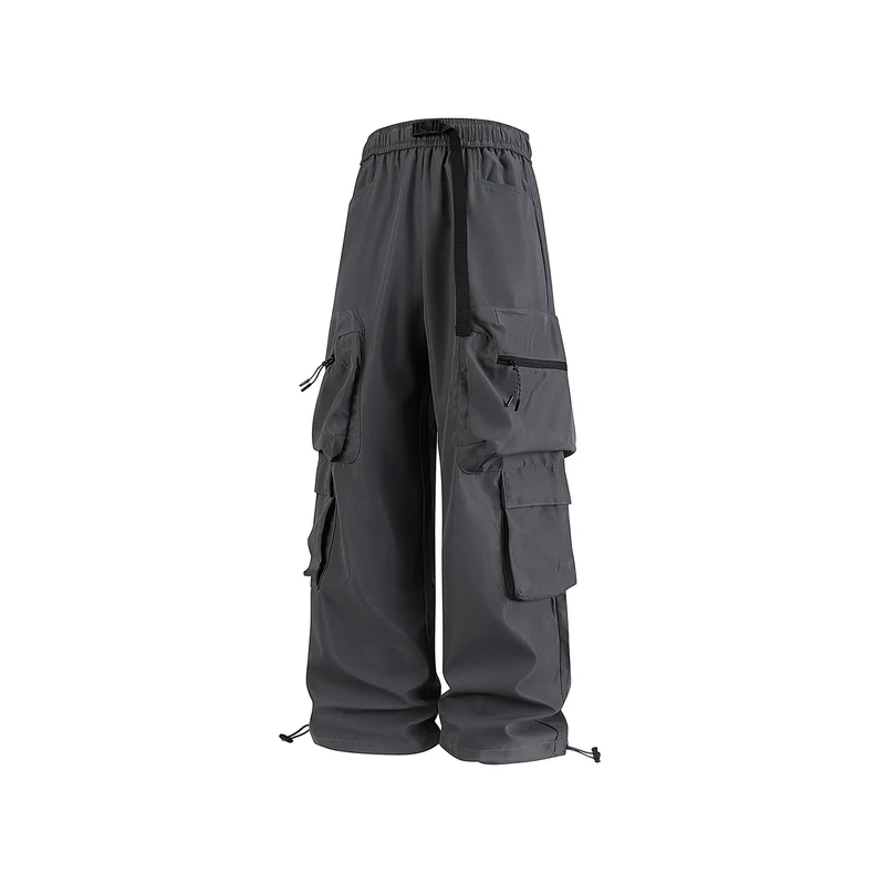 Herren Breite Cargo-Hose im Utility-Design mit elastischem Bund, integrierter Gurt und multifunktionalen Taschen Drune