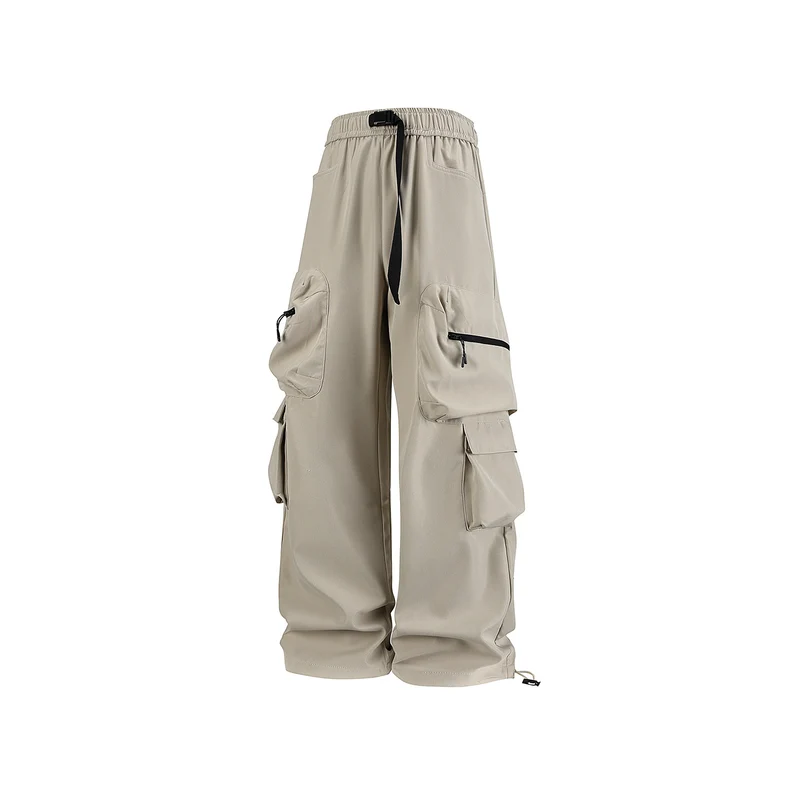 Herren Breite Cargo-Hose im Utility-Design mit elastischem Bund, integrierter Gurt und multifunktionalen Taschen Drune