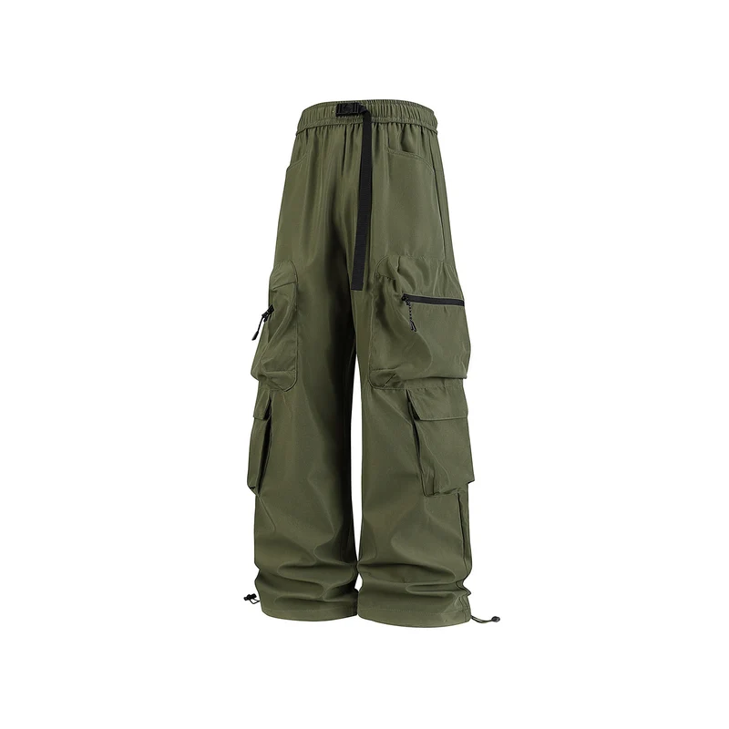Herren Breite Cargo-Hose im Utility-Design mit elastischem Bund, integrierter Gurt und multifunktionalen Taschen Drune