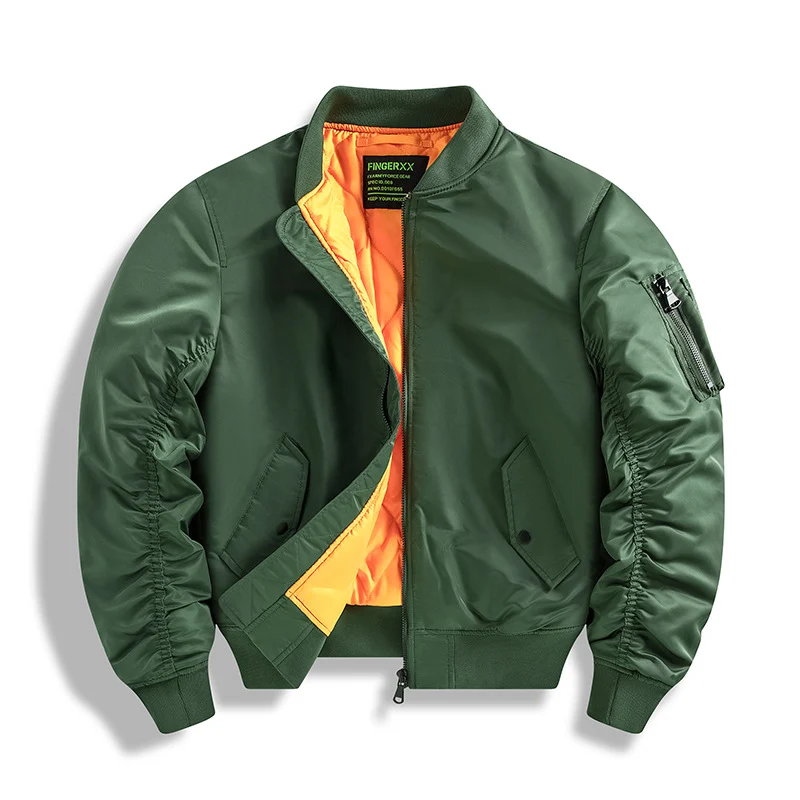 Herren Bomberjacke im MA-1 Stil mit kontrastreichem Steppfutter Drune