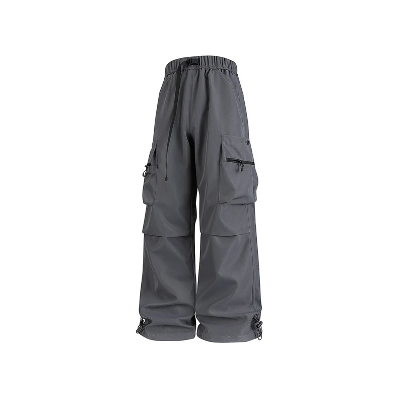 Herren Baggy‑Technische Cargo‑Hose mit integriertem Sicherheitsgurt und verstellbarem Saum Drune