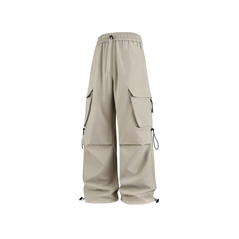Herren Baggy‑Cargohose im Tech‑Utility‑Stil mit elastischem Tunnelzugbund, großen Klappfächern und Zipper‑Details Drune