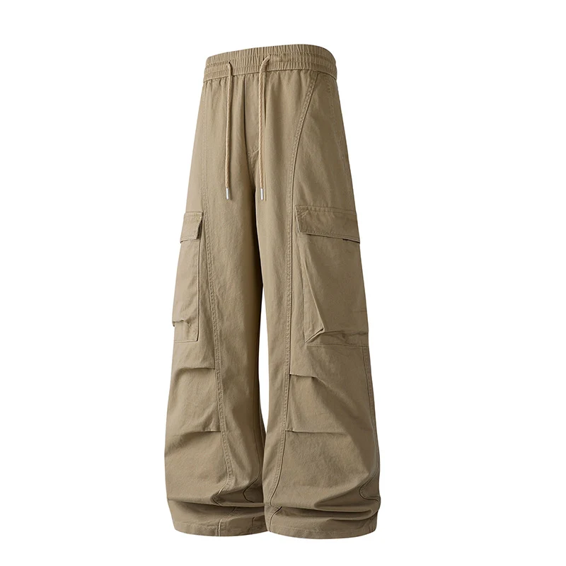 Herren Baggy-Cargo-Hose mit tiefem Schritt, Oversized-Silhouette und aufgesetzten Utility-Taschen Drune