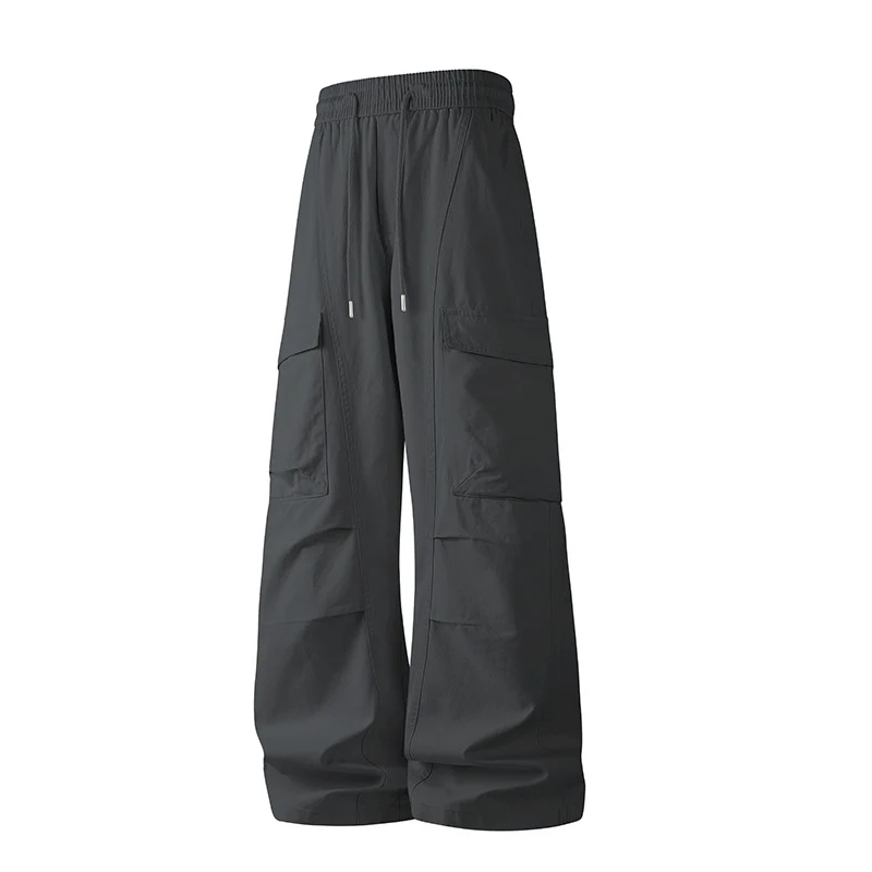 Herren Baggy-Cargo-Hose mit tiefem Schritt, Oversized-Silhouette und aufgesetzten Utility-Taschen Drune