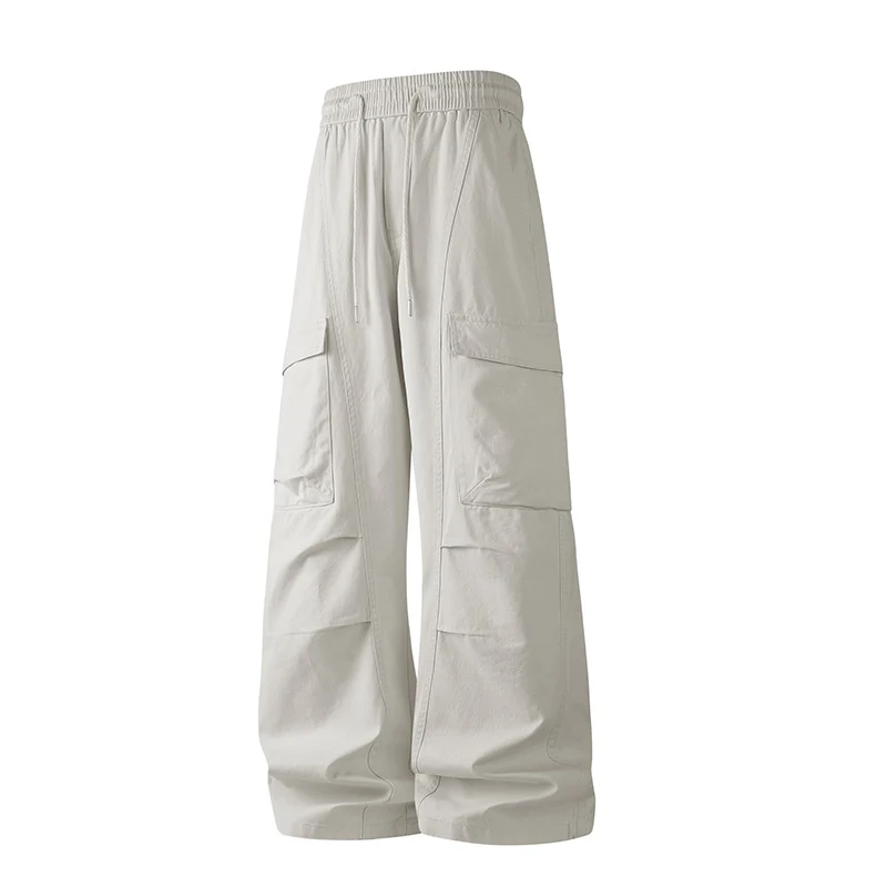 Herren Baggy-Cargo-Hose mit tiefem Schritt, Oversized-Silhouette und aufgesetzten Utility-Taschen Drune