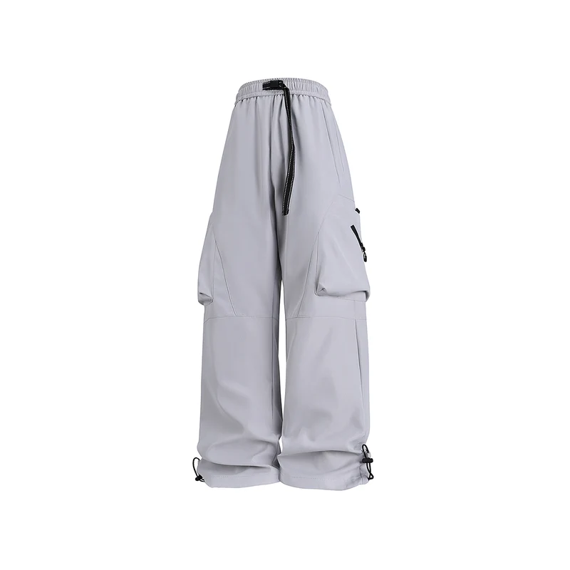 Herren Baggy-Cargo-Hose im Tech-Utility-Stil mit großvolumigen Klapptaschen, elastischem Bund und verstellbarem Kordelsaum Drune