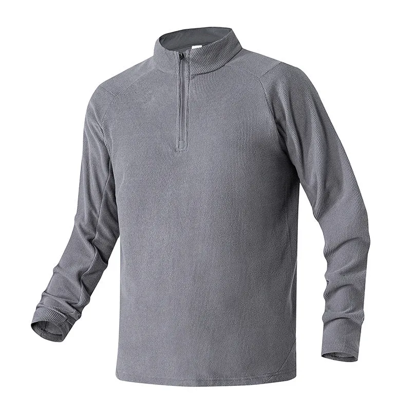Herren Atmungsaktives Thermo‑Waffelshirt mit Halbzip und Raglanärmeln Drune