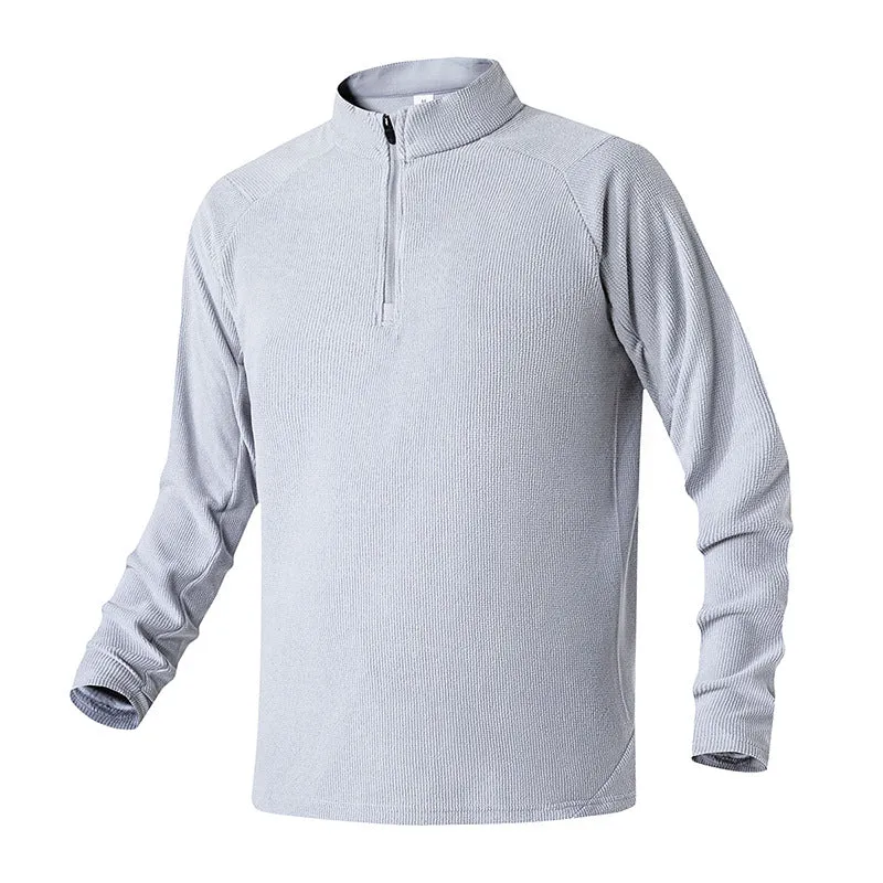 Herren Atmungsaktives Thermo‑Waffelshirt mit Halbzip und Raglanärmeln Drune