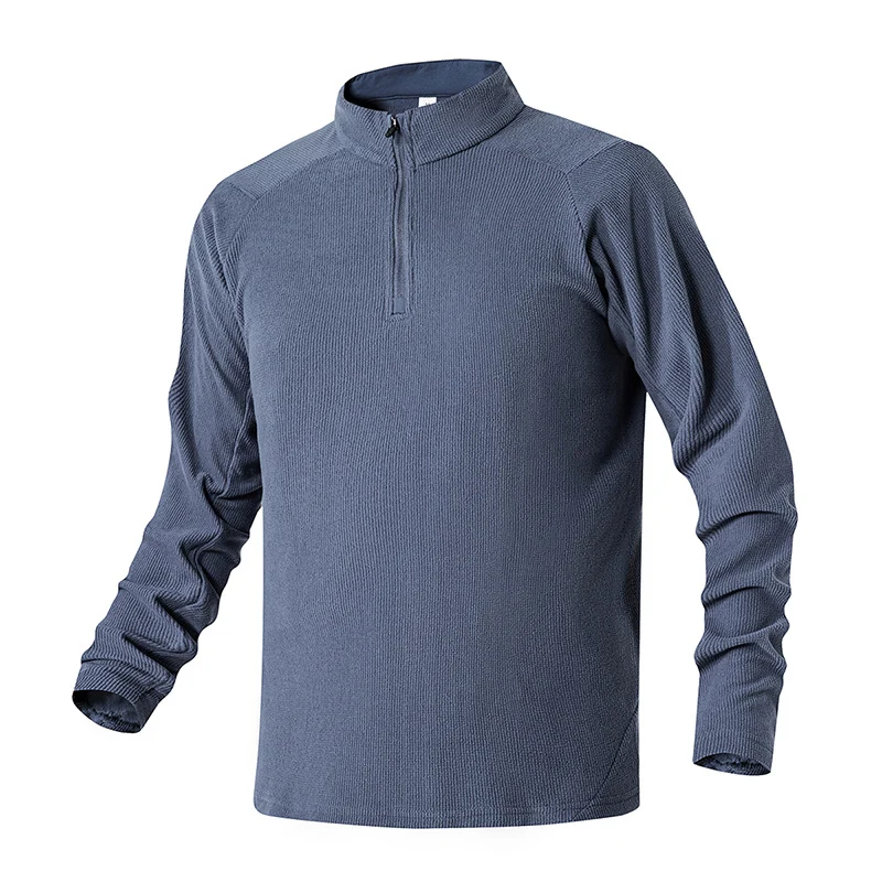 Herren Atmungsaktives Thermo‑Waffelshirt mit Halbzip und Raglanärmeln Drune