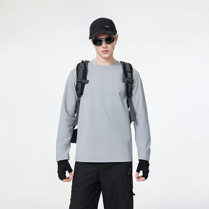 Herren Atmungsaktives Rundhals-Performance-Sweatshirt mit mikroperforierten Schulterpaneelen Drune