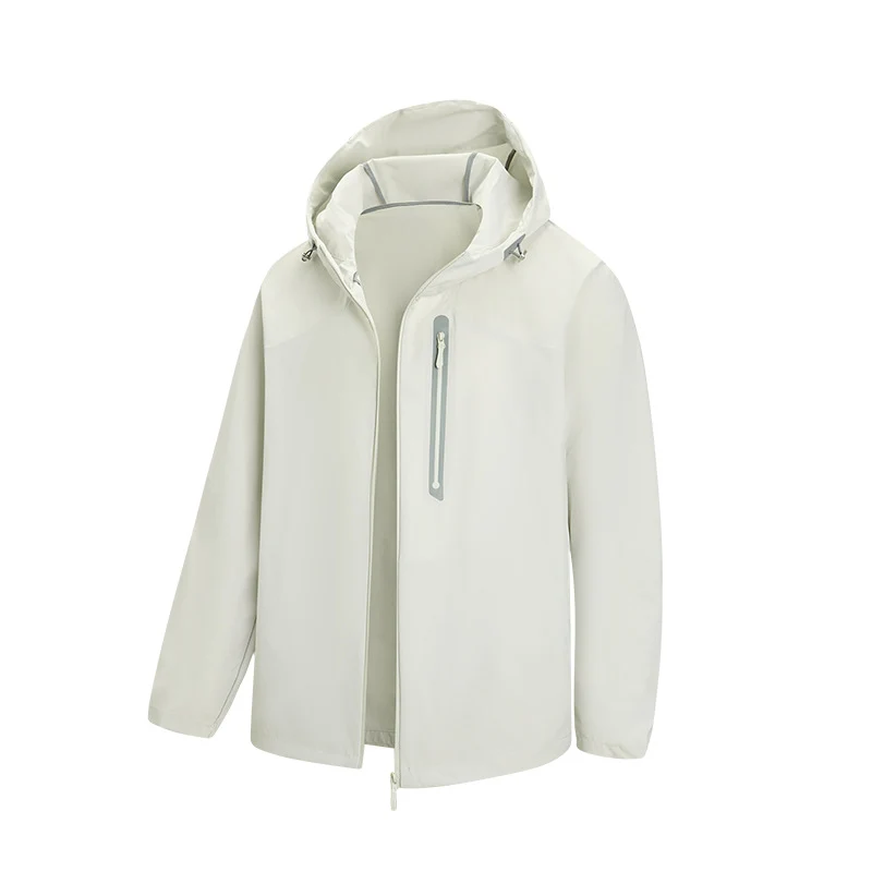 Herren Atmungsaktive Softshell-Kapuzenjacke mit wasserdichter Brusttasche und elastischem Saum Drune