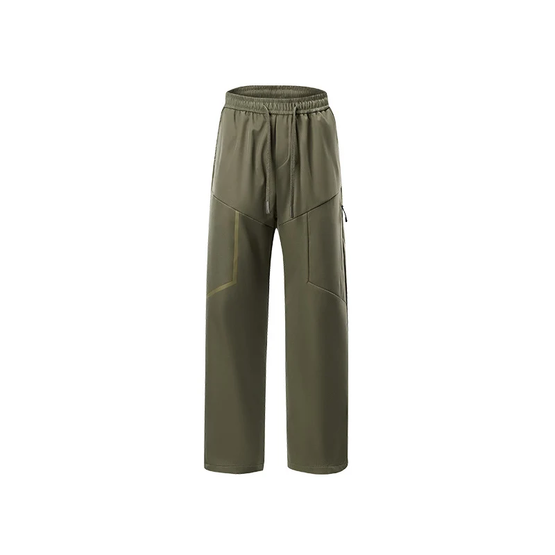 Herren Atmungsaktive Softshell-Cargo-Hose mit Tunnelzugbund, Zipper-Seitentasche und geradem Schnitt Drune