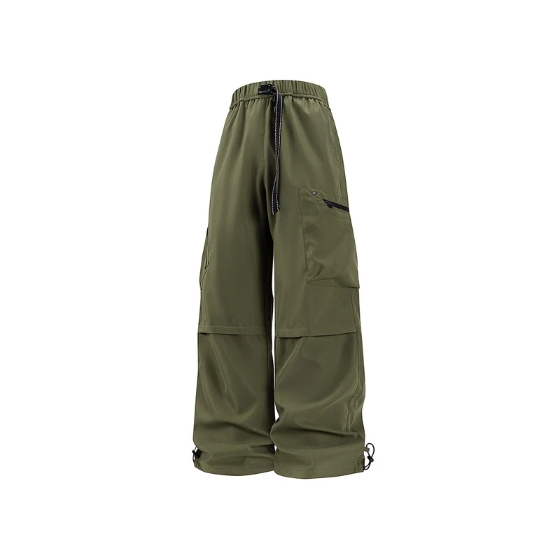 Damen Weite Utility-Cargohose mit verstellbarem Beinabschluss und Multifachtaschen Drune