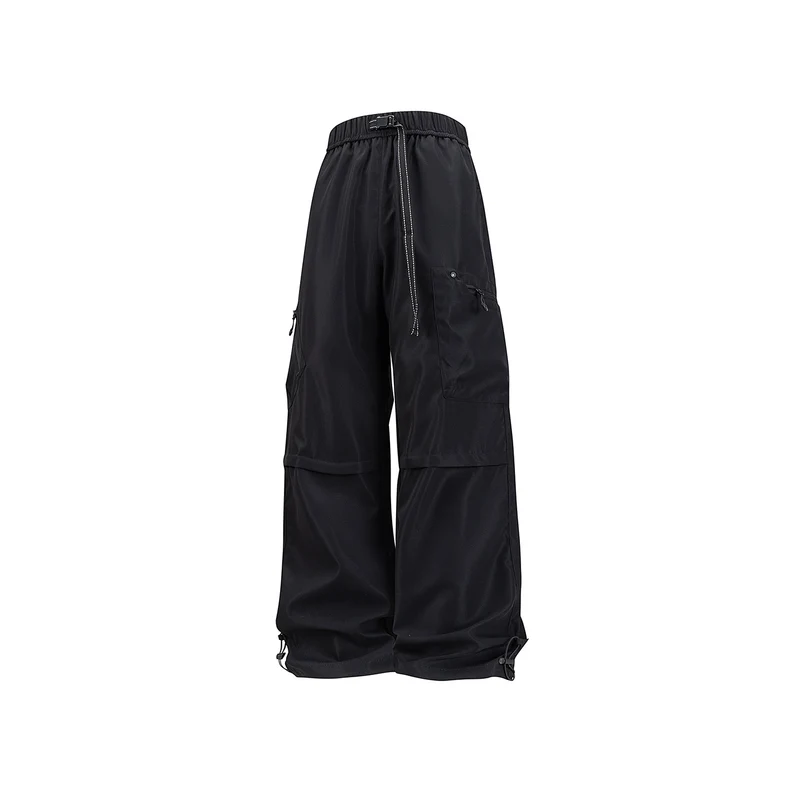 Damen Weite Utility-Cargohose mit verstellbarem Beinabschluss und Multifachtaschen Drune