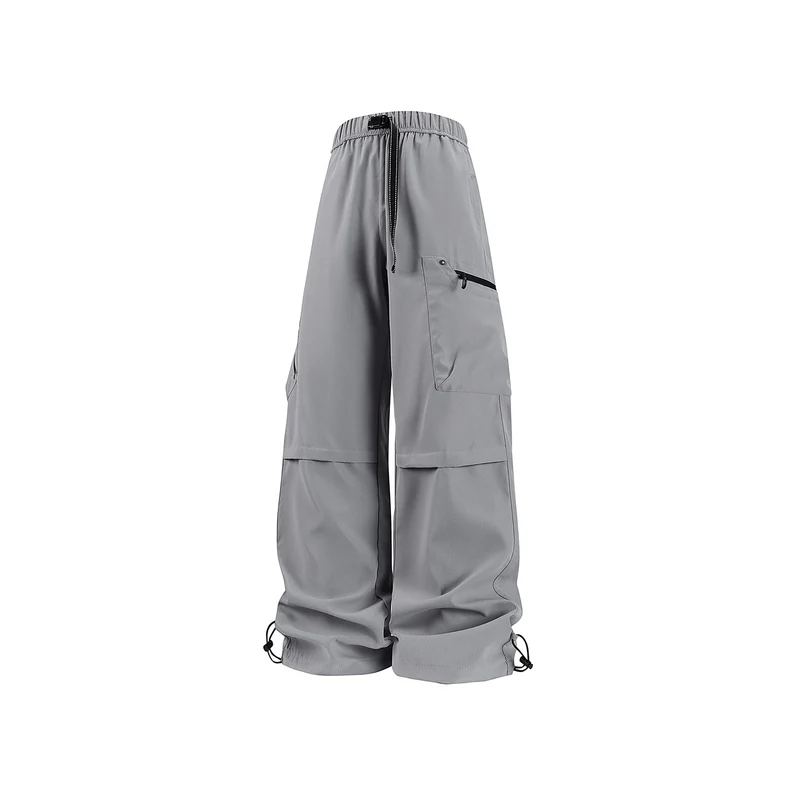 Damen Weite Utility-Cargohose mit verstellbarem Beinabschluss und Multifachtaschen Drune