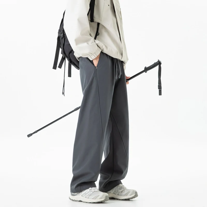 Damen Weite Culotte-Jogginghose mit elastischem Bund, Tunnelzug und dekorativen Nahtpaneelen Drune