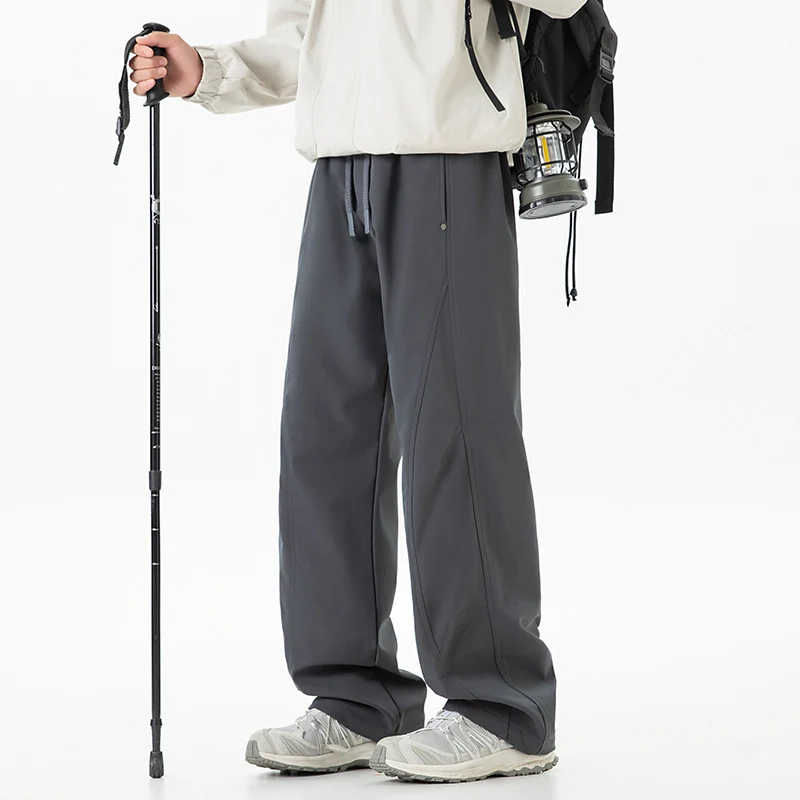 Damen Weite Cropped-Utility-Jogginghose mit Tunnelzugbund und geschwungenen Cargotaschen Drune