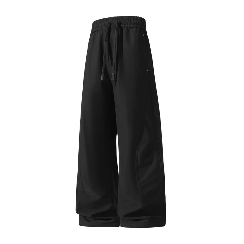 Damen Weite Cropped-Utility-Jogginghose mit Tunnelzugbund und geschwungenen Cargotaschen Drune