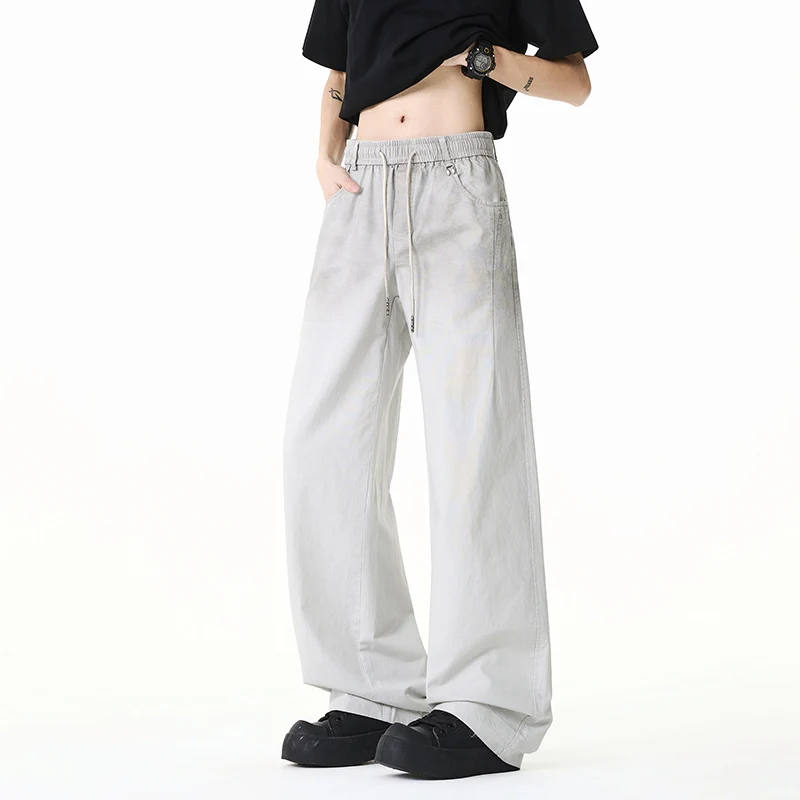 Damen Weite Baumwollmix-Hose im Baggy-Cut mit Tunnelzug und Oversized-Bein Drune