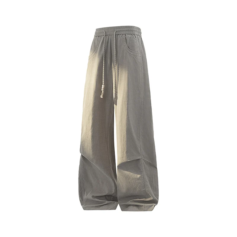 Damen Weite Balloon-Hose mit elastischem Bund, Tunnelzug und Knie‑Paneelen Drune
