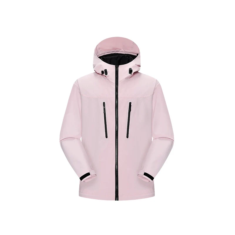 Damen Technische wasserfeste Softshell‑Regenjacke mit Kapuze, versiegelten Nähten und vertikalen Reißverschlusstaschen Drune