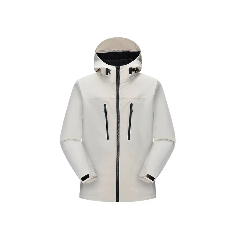 Damen Technische wasserfeste Softshell‑Regenjacke mit Kapuze, versiegelten Nähten und vertikalen Reißverschlusstaschen Drune