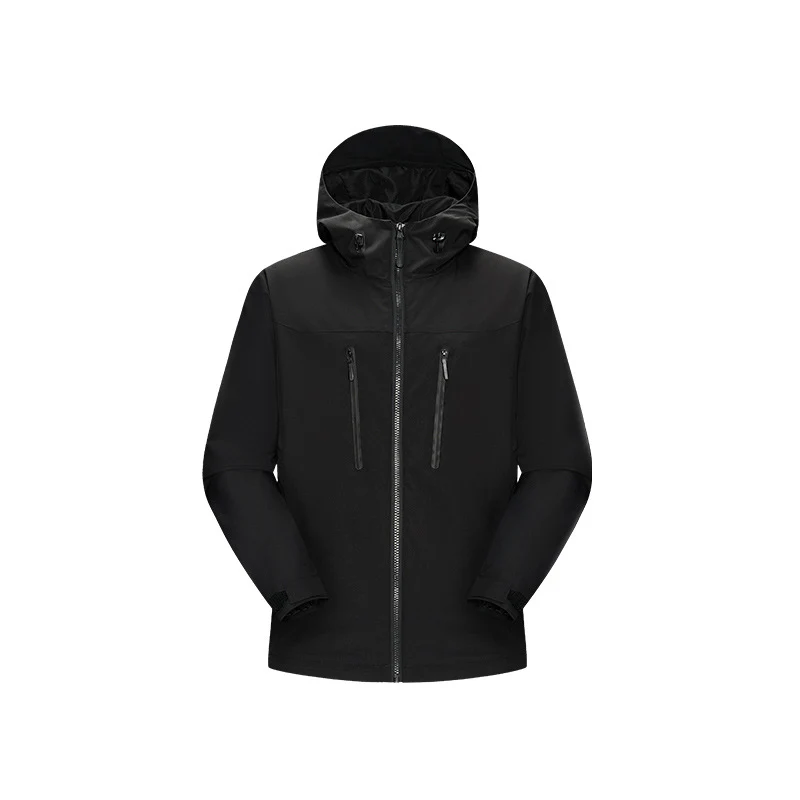Damen Technische wasserfeste Softshell‑Regenjacke mit Kapuze, versiegelten Nähten und vertikalen Reißverschlusstaschen Drune