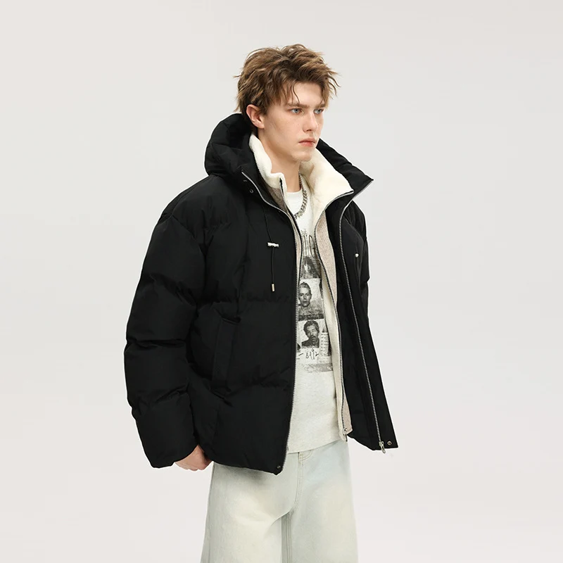 Damen Oversize-Steppjacke mit integriertem Fleece-Innenlayer und Kapuze Drune
