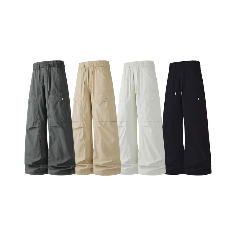 Damen Extraweite Tech‑Cargo‑Hose im Palazzoschnitt mit Elastikbund und Multifunktions‑Taschen Drune