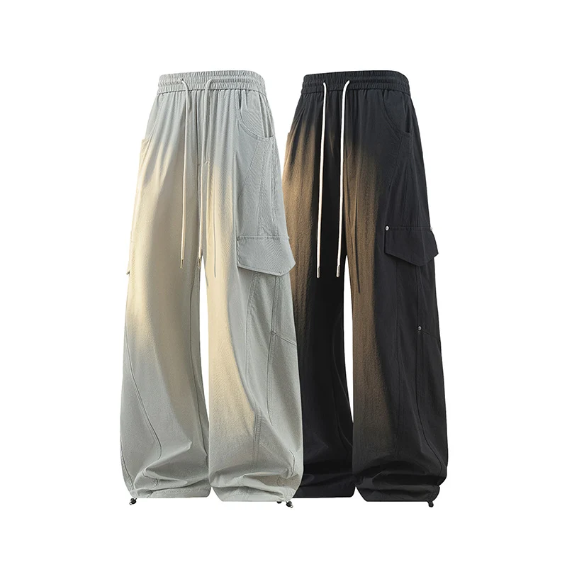 Damen Extraweite Cargo-Hose mit Tunnelzugbund, Klappentaschen und verstellbarem Beinabschluss Drune