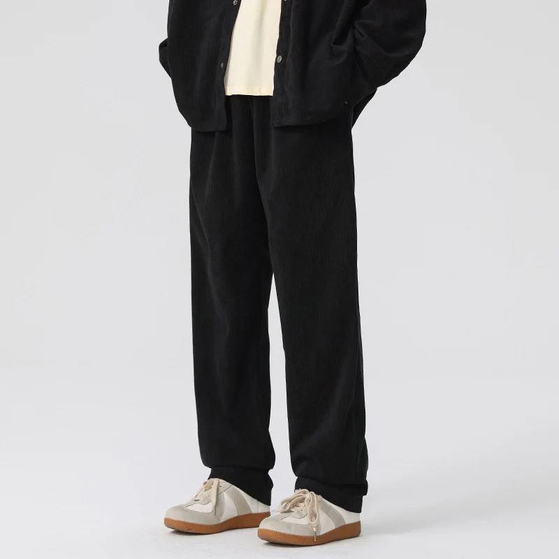 Damen Cordhose mit weitem Bein, elastischem Bund und Kordelzug Drune