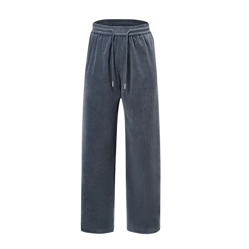Damen Cordhose mit weitem Bein, elastischem Bund und Kordelzug Drune