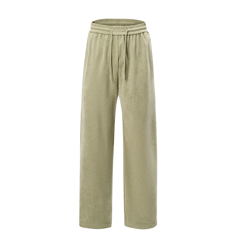 Damen Cordhose mit weitem Bein, elastischem Bund und Kordelzug Drune