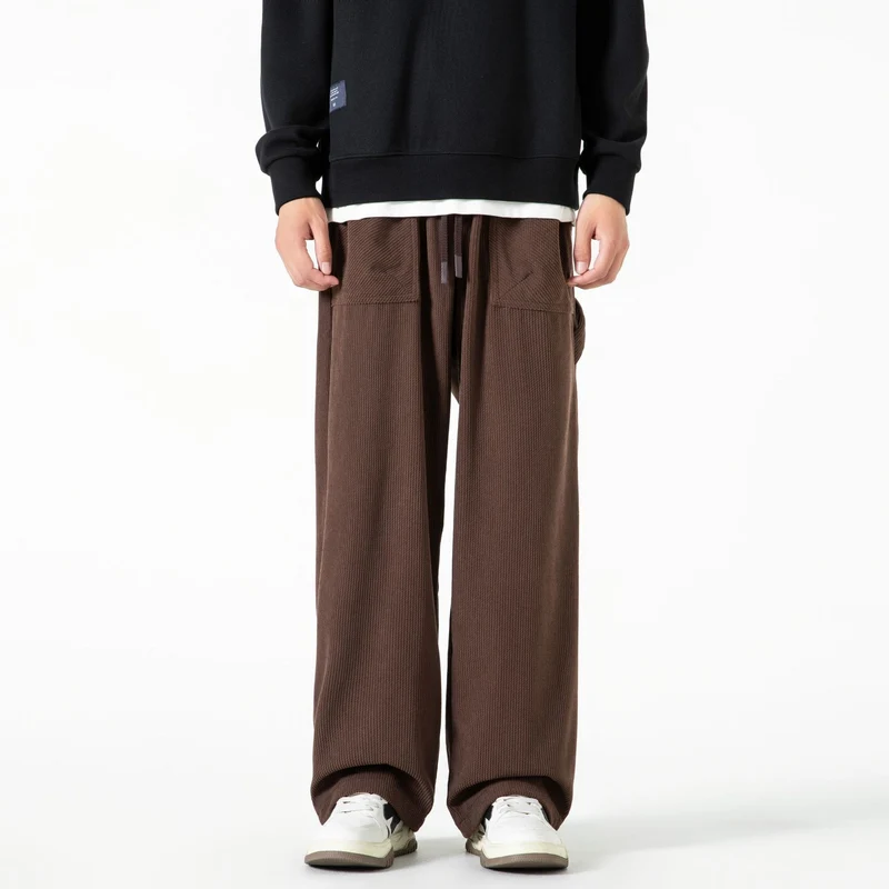 Damen Cordhose mit weitem Bein, elastischem Bund und aufgesetzten Taschen Drune