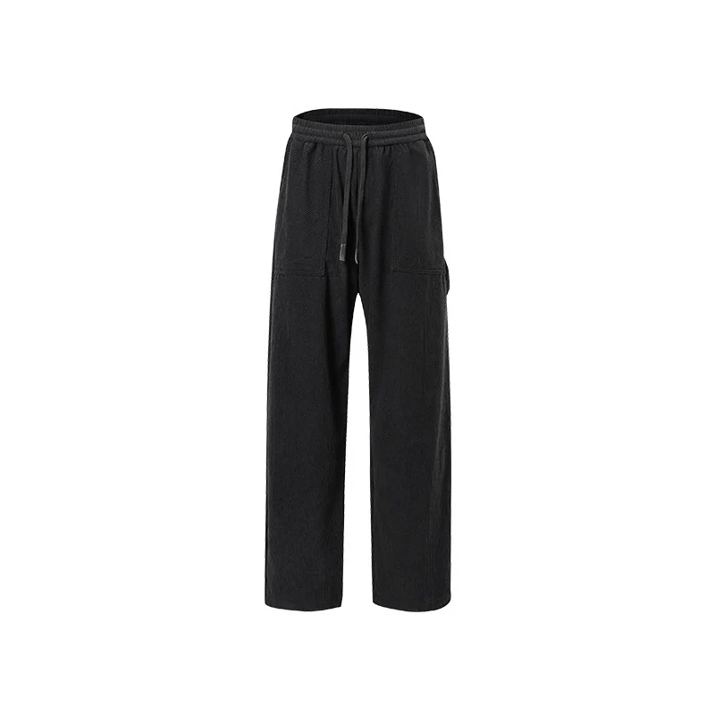 Damen Cordhose mit weitem Bein, elastischem Bund und aufgesetzten Taschen Drune