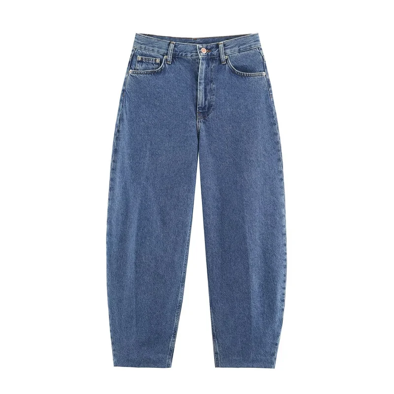 Damen Hochtaillierte Relaxed‑Fit Jeans mit konischem Bein Drune