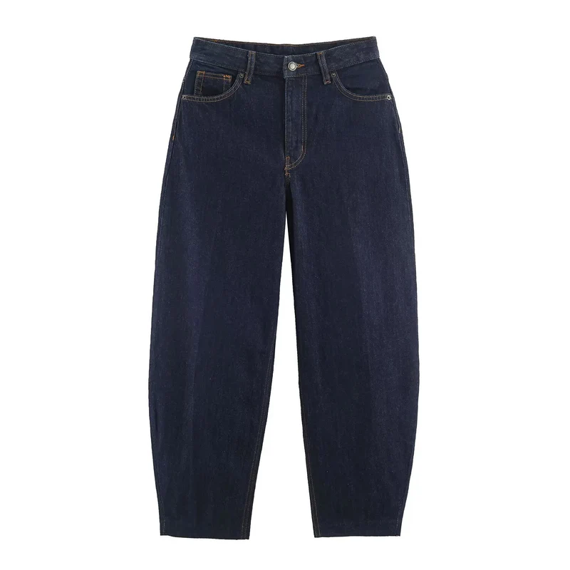 Damen Hochtaillierte Relaxed‑Fit Jeans mit konischem Bein Drune