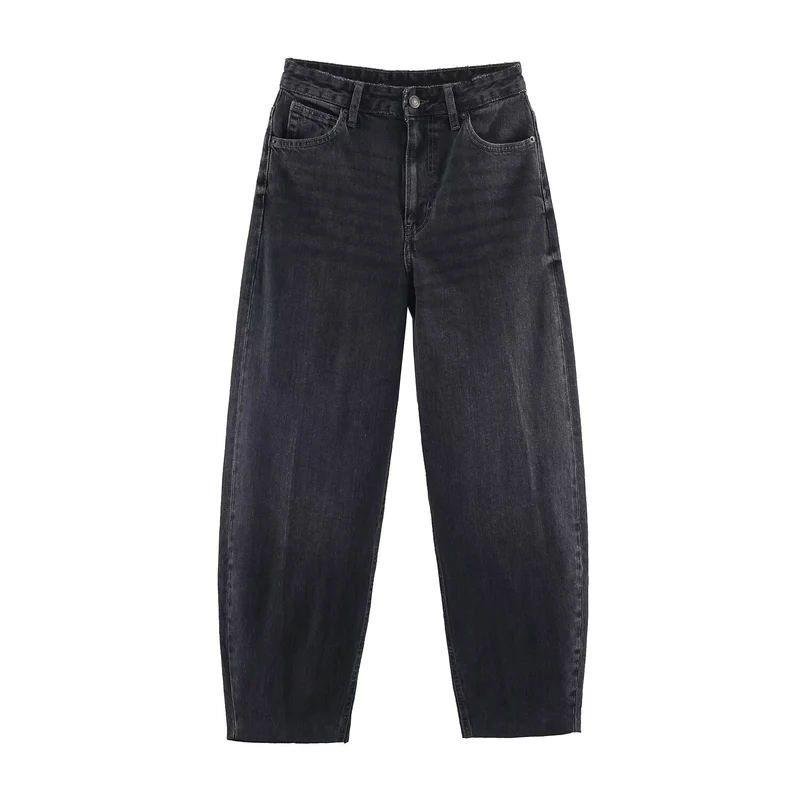 Damen Hochtaillierte Relaxed‑Fit Jeans mit konischem Bein Drune