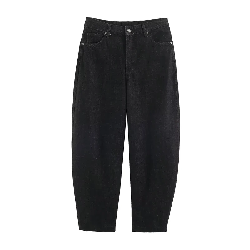 Damen Hochtaillierte Relaxed‑Fit Jeans mit konischem Bein Drune