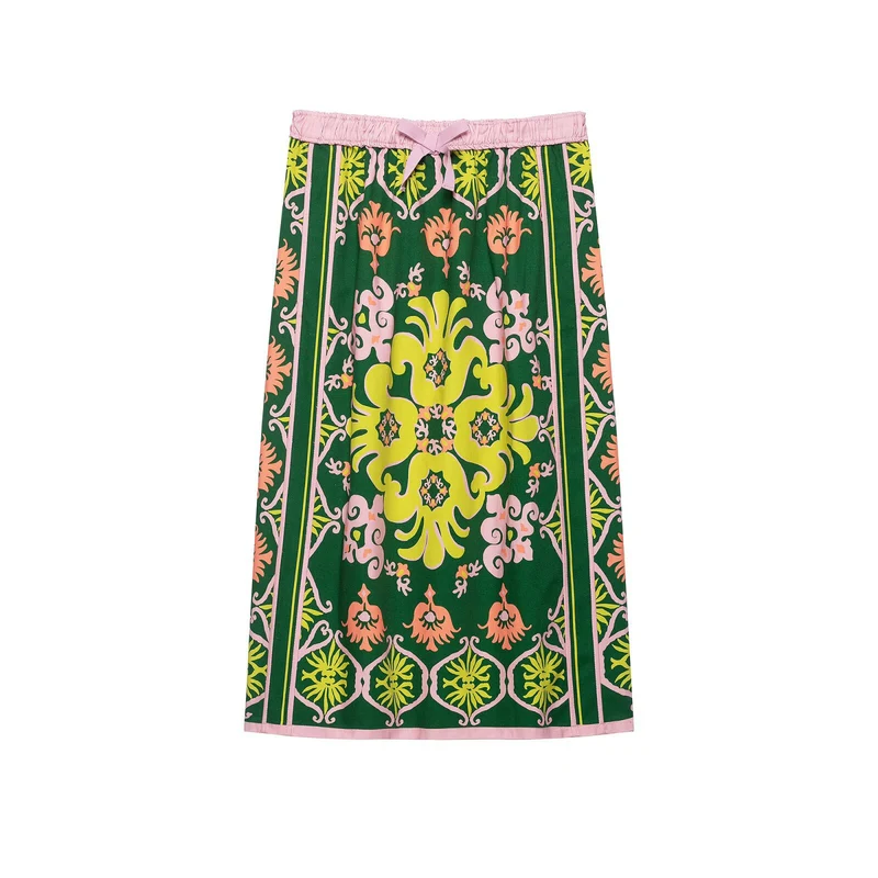 Damen Geblümte Chiffonbluse mit Schleifenkragen und Ballonärmeln Drune