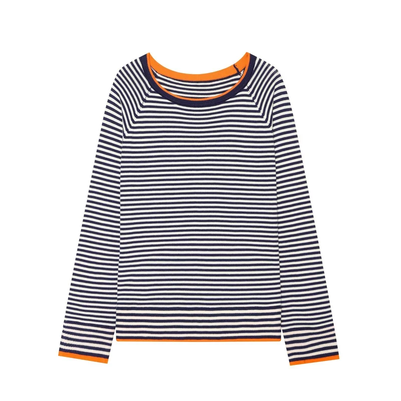 Damen Feiner Raglan-Pullover mit Rundhals und Lagenoptik Drune