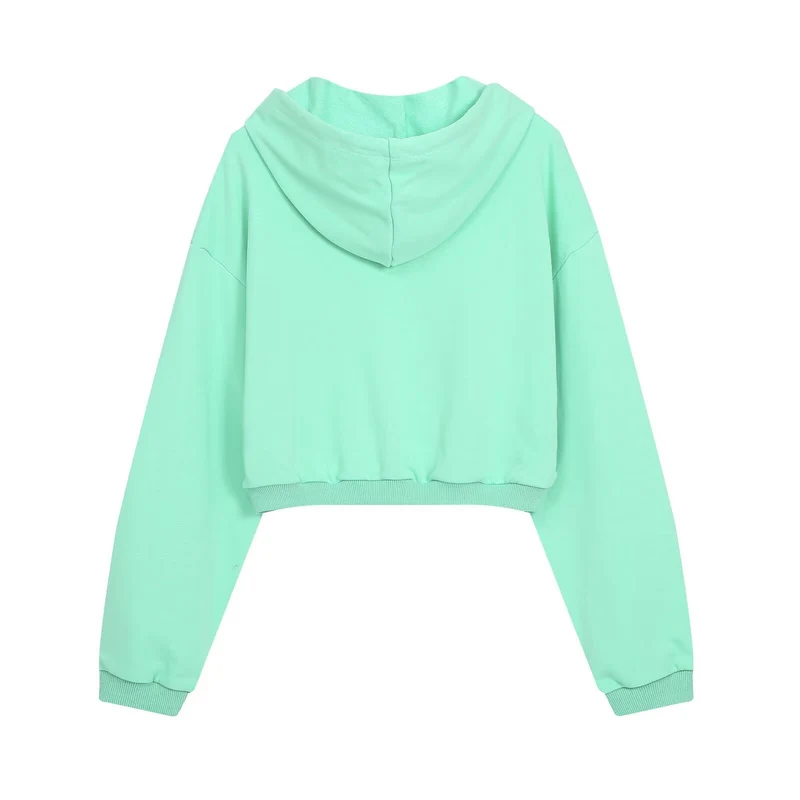 Damen Cropped-Hoodie und Palazzo-Loungehose Set Drune