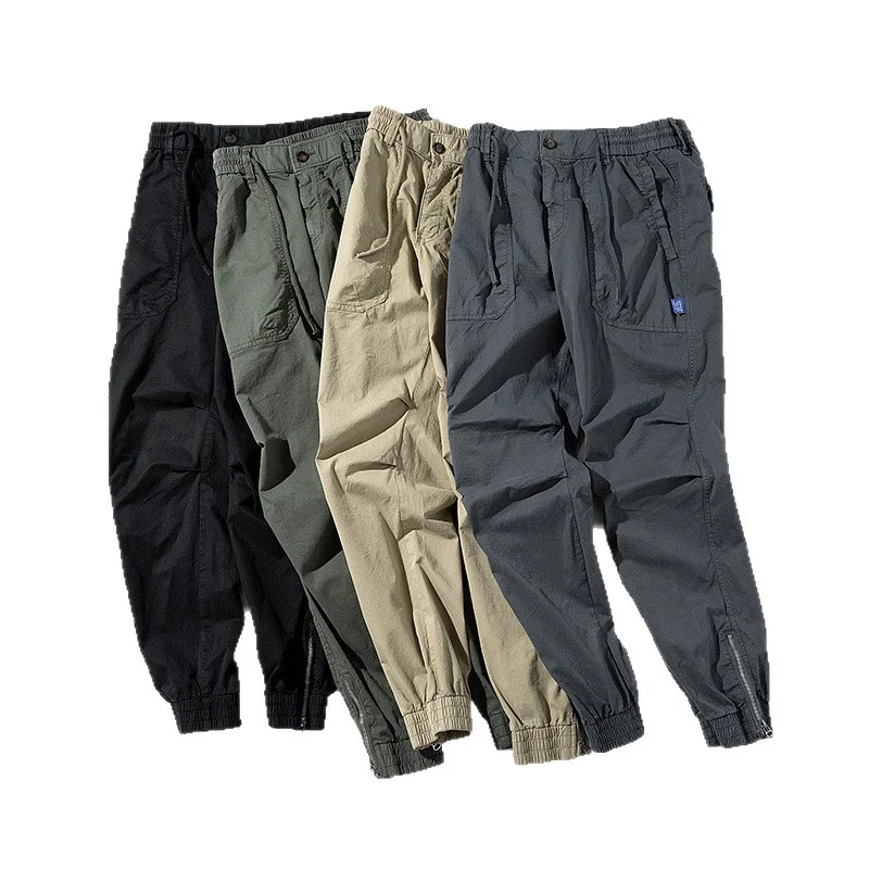 Herren Tapered-Utility-Cargohose im Joggerstil mit elastischem Comfortbund, aufgesetzten Taschen und Knöchel‑Reißverschluss Drune