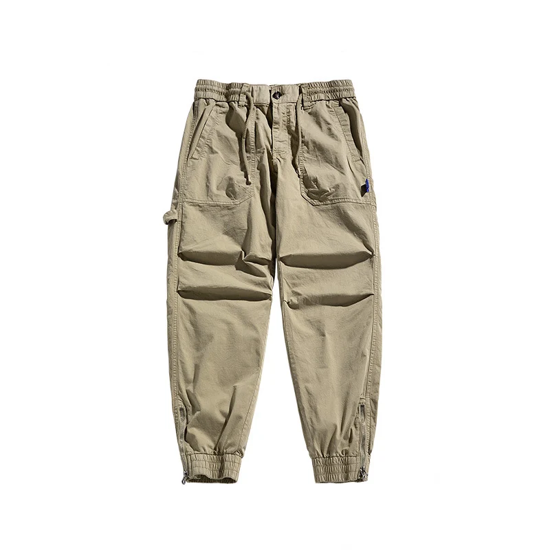 Herren Tapered-Utility-Cargohose im Joggerstil mit elastischem Comfortbund, aufgesetzten Taschen und Knöchel‑Reißverschluss Drune