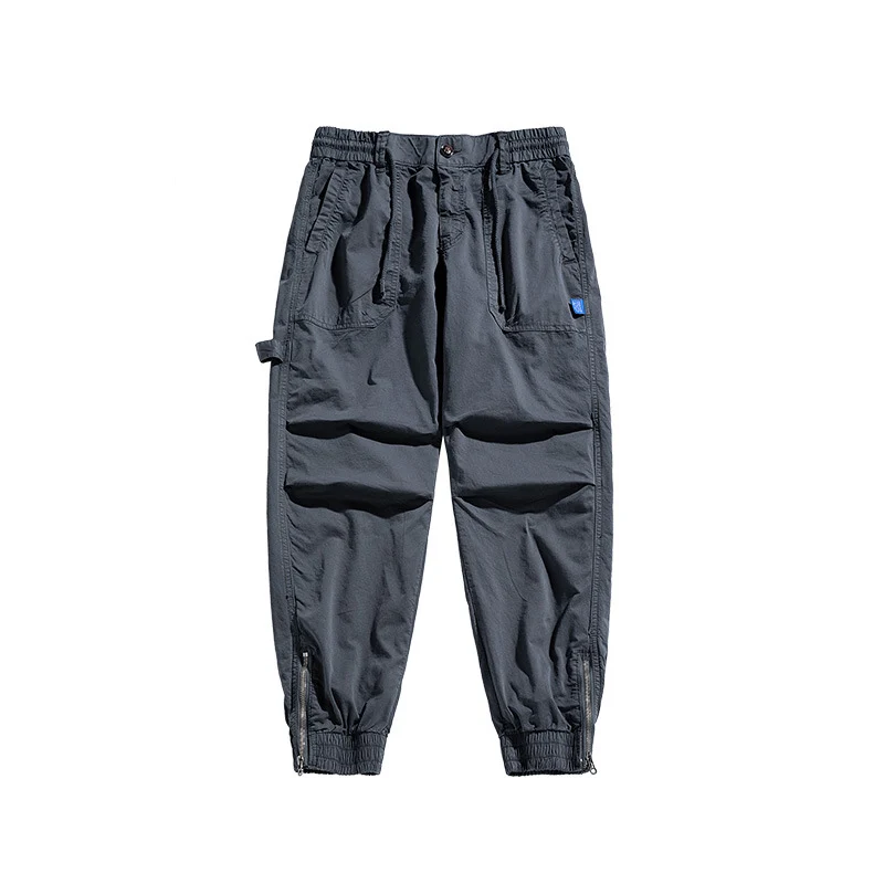 Herren Tapered-Utility-Cargohose im Joggerstil mit elastischem Comfortbund, aufgesetzten Taschen und Knöchel‑Reißverschluss Drune