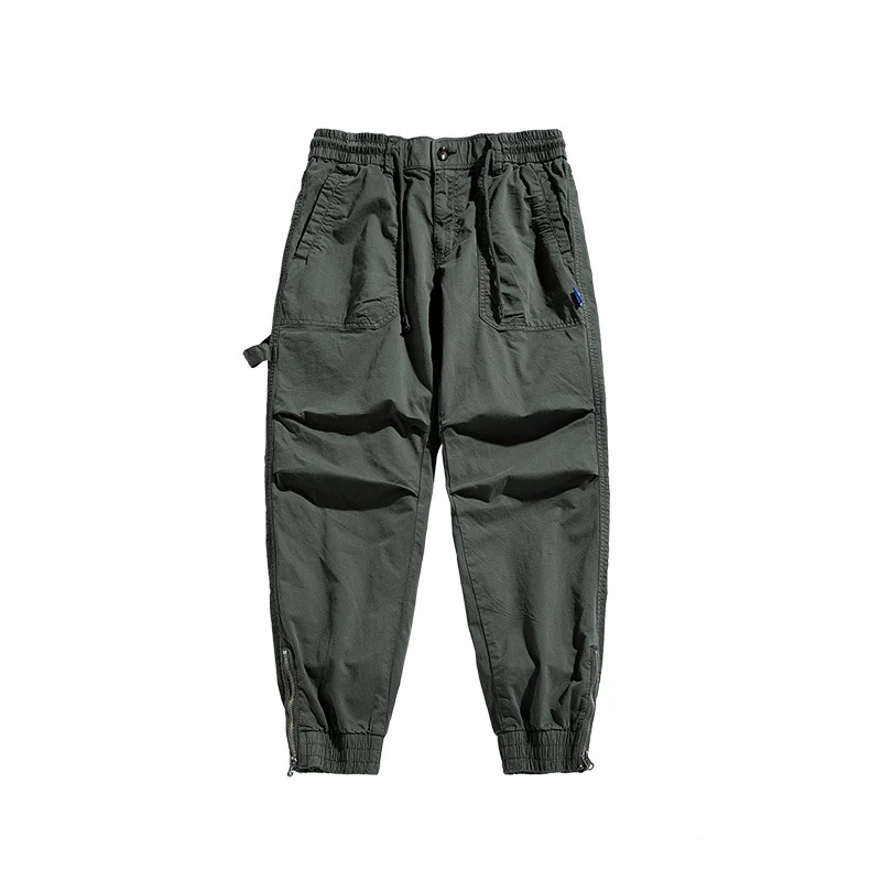 Herren Tapered-Utility-Cargohose im Joggerstil mit elastischem Comfortbund, aufgesetzten Taschen und Knöchel‑Reißverschluss Drune