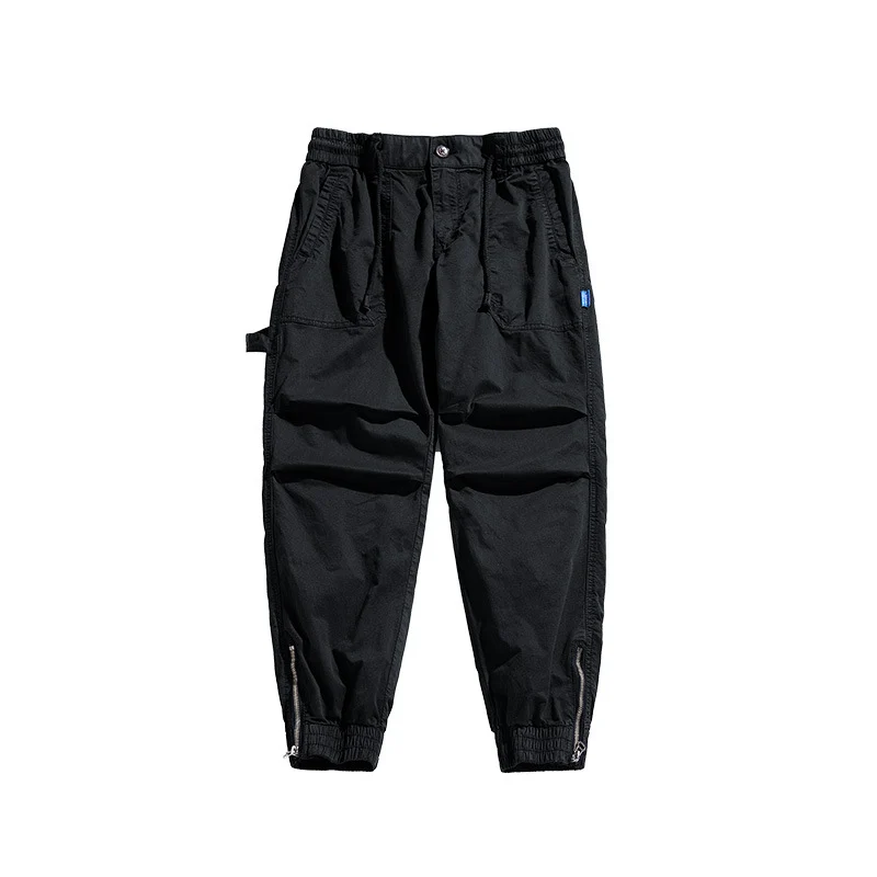 Herren Tapered-Utility-Cargohose im Joggerstil mit elastischem Comfortbund, aufgesetzten Taschen und Knöchel‑Reißverschluss Drune