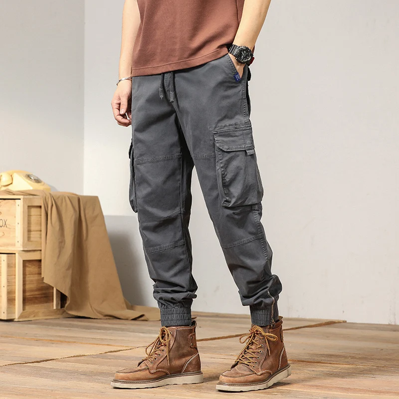Herren Tapered-Cargo-Joggerhose mit verstärkten Kniepartien und elastischem Saum Drune