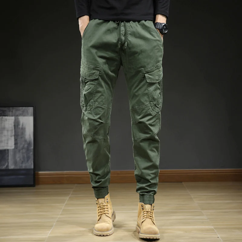 Herren Tapered-Cargo‑Jogger mit geripptem Knöchelabschluss und verstärkten Kniepaneelen Drune